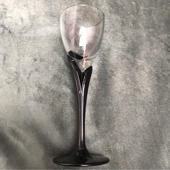 Cordial glasses / Small Wine Glasses / sherry glass Black Petal Stem 5.5” - Picture 14 of 16